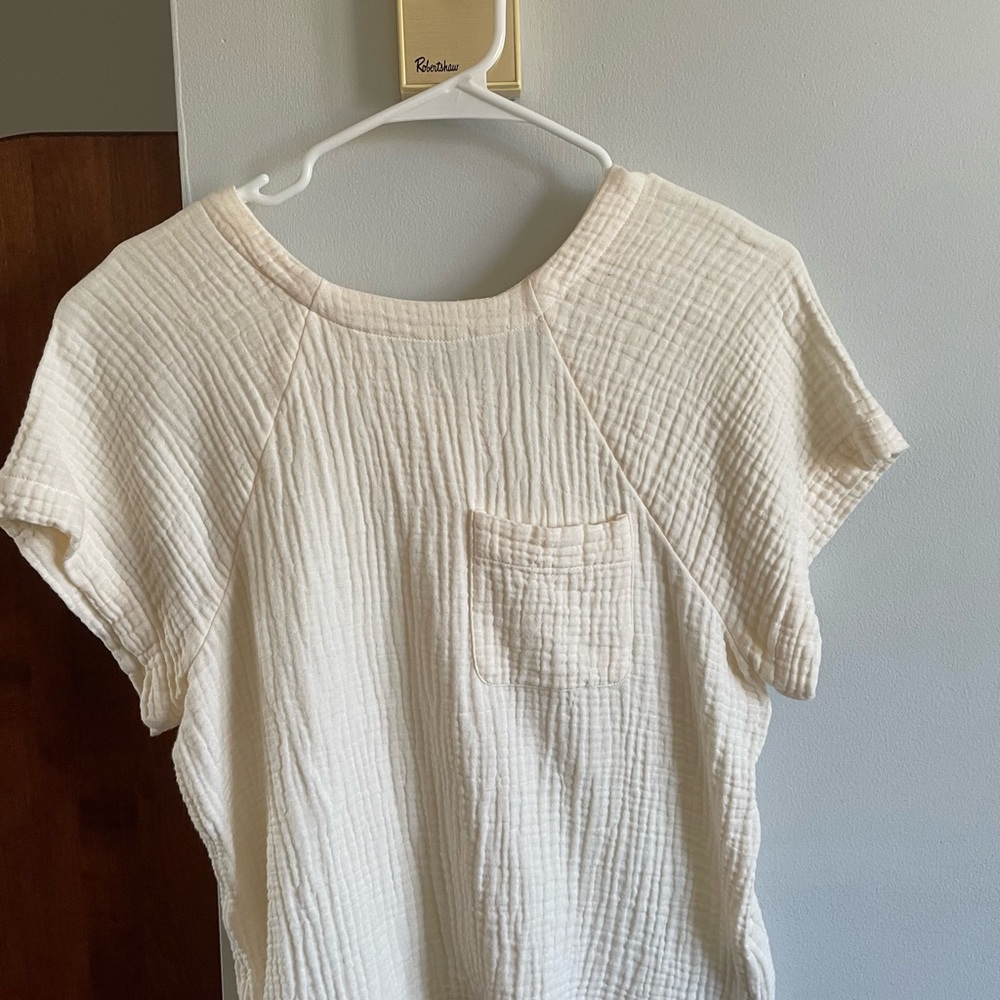 Madewell Cream Textured Women's Top